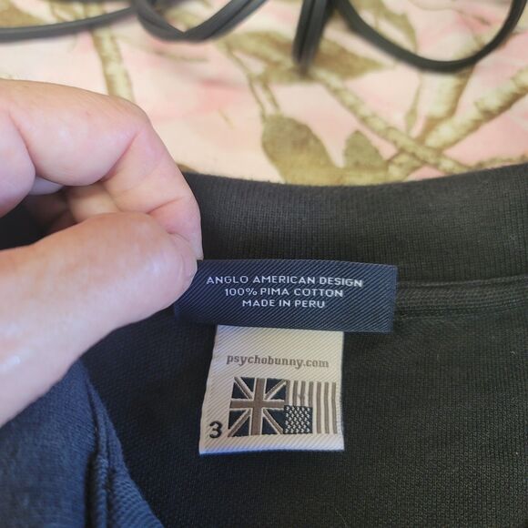 Psycho Bunny Logan Black Polo Shirt Mens Size XS - Picture 8 of 13